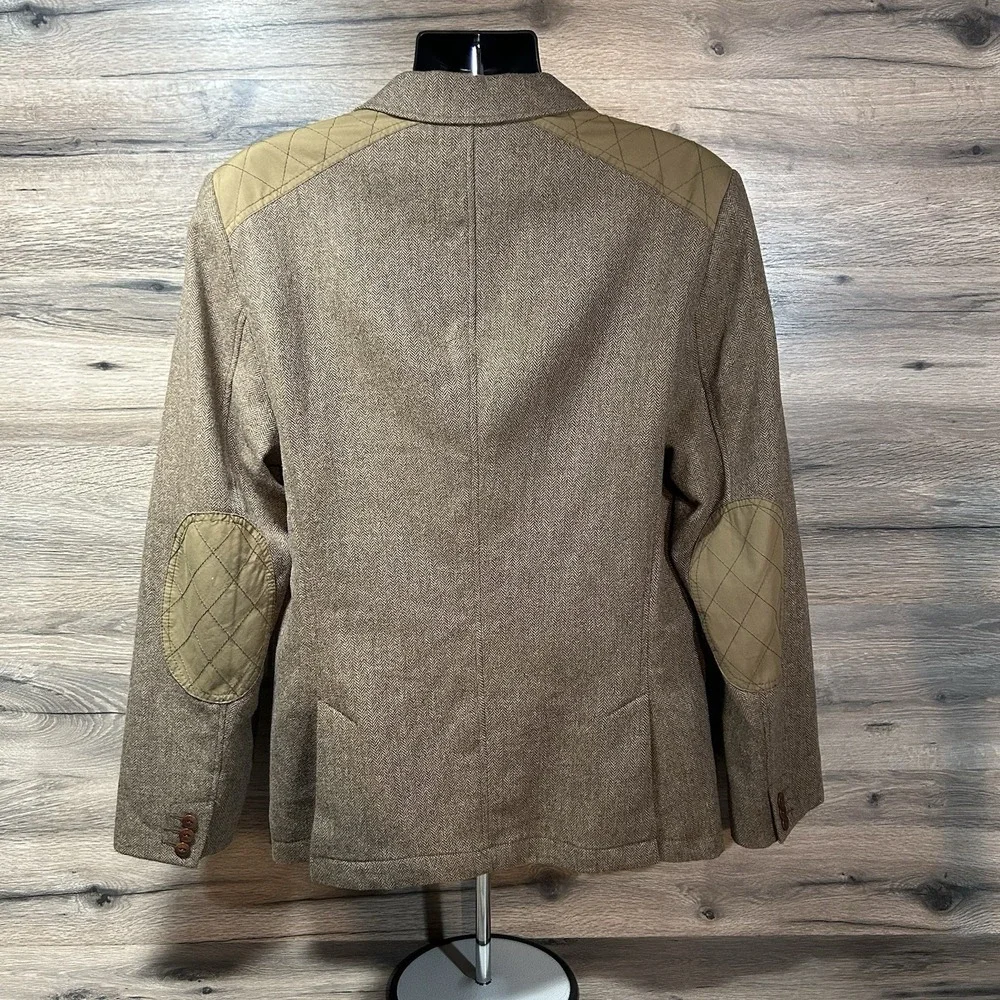 Tommy Hilfiger Men's Tweed Sport Coat Blazer Wool Blend Herringbone‎ Large